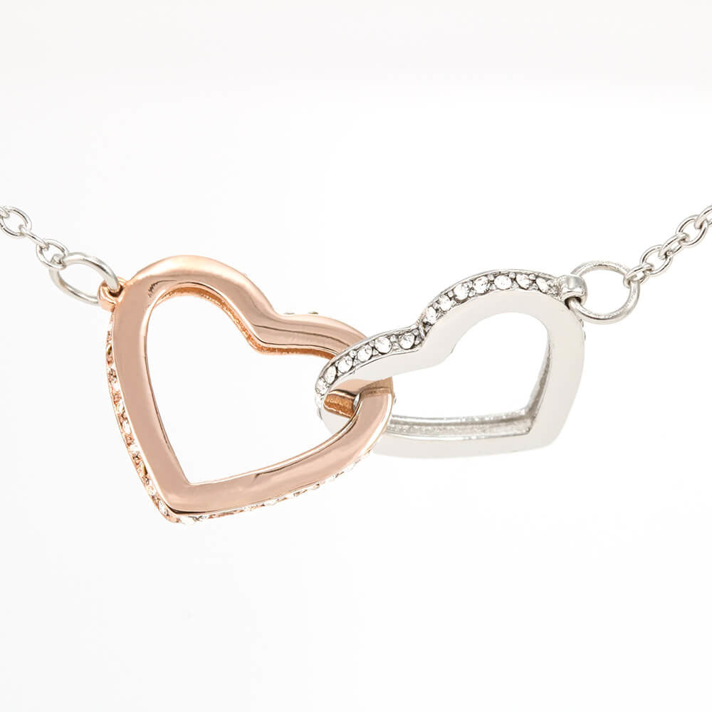 Christmas Gift for Her – Interlocking Hearts Necklace (Rose Gold/18K Gold)