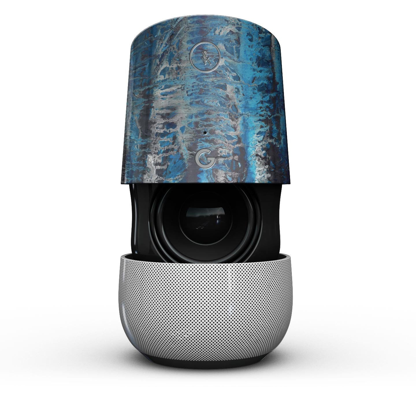 Abstract Wet Paint Blues v8 - Full-Body Skin Kit for the Google Home - Flair