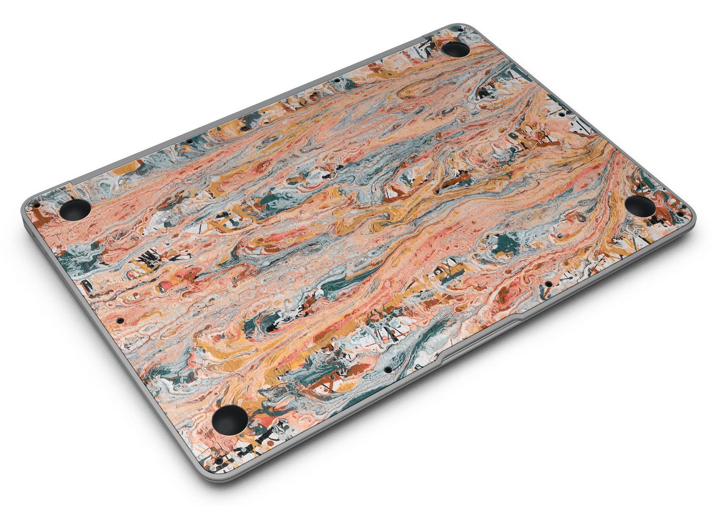 Abstract Wet Paint Coral Love - MacBook Air Skin Kit - Flair