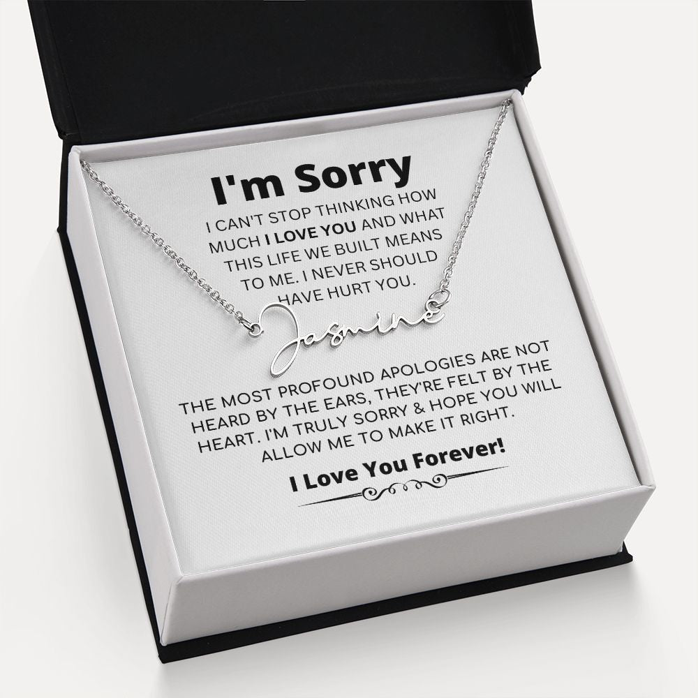 Apology Gift For Her - Personalized Name Necklace