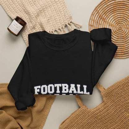 Football Mama Sweatshirt – Game Day Puff Letter Crewneck for Sports Moms
