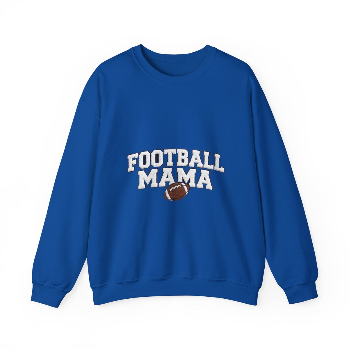 Football Mama Sweatshirt – Game Day Puff Letter Crewneck for Sports Moms