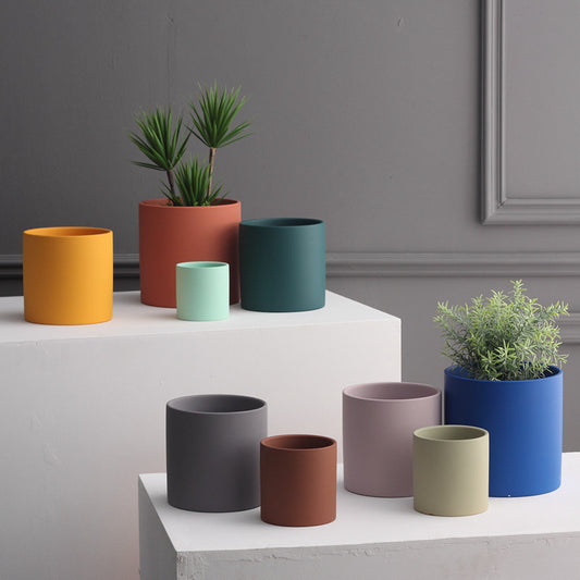 Nordic Colorful Ceramic Flowerpot