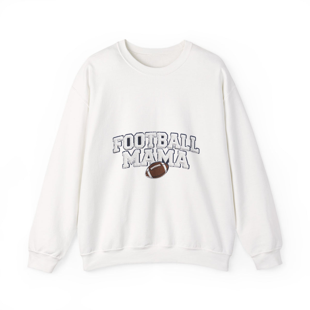 Football Mama Sweatshirt – Game Day Puff Letter Crewneck for Sports Moms