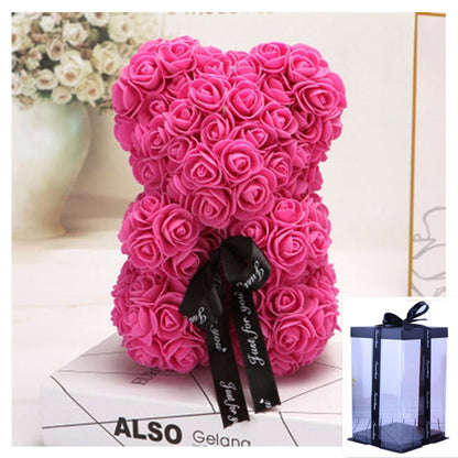 Charm and Love in Every Hug: 25cm Rose Teddy Bear for Valentine's Day