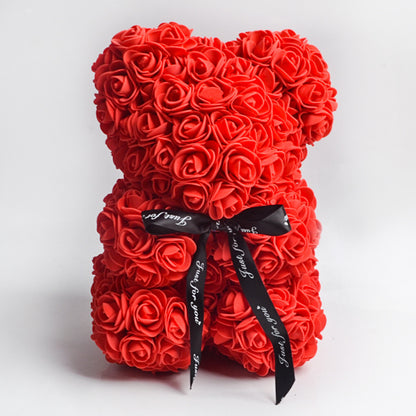 Charm and Love in Every Hug: 25cm Rose Teddy Bear for Valentine's Day