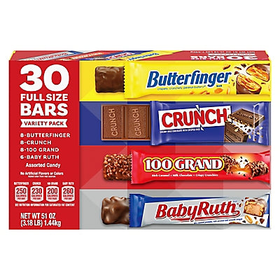 Hershey's Butterfinger Crunch full-size candy variety pack