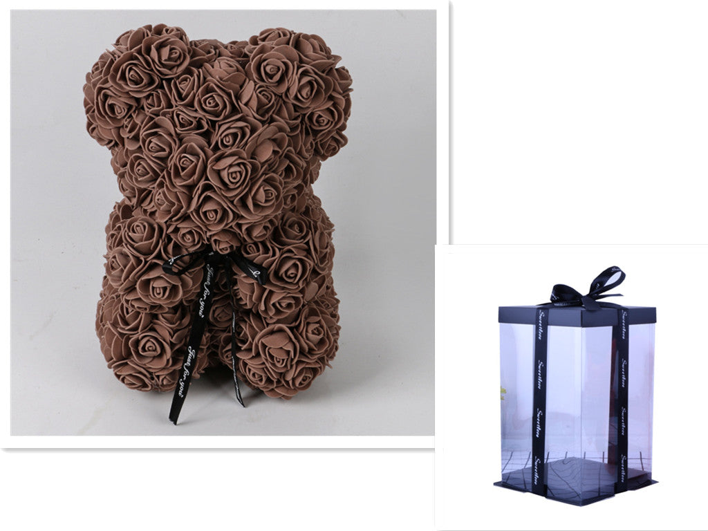 Charm and Love in Every Hug: 25cm Rose Teddy Bear for Valentine's Day