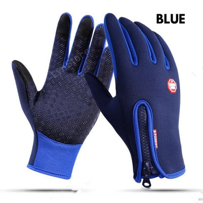 Winter Touch Screen Motorcycle Gloves Waterproof Warm Fleece Riding Gloves Perfect Holiday Gift for Men & Women