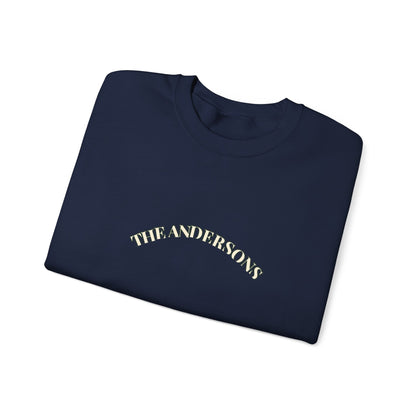 Personalized Family Name Christmas Sweatshirt 2026 – Printed Varsity Crewneck, Custom Family Christmas Gift
