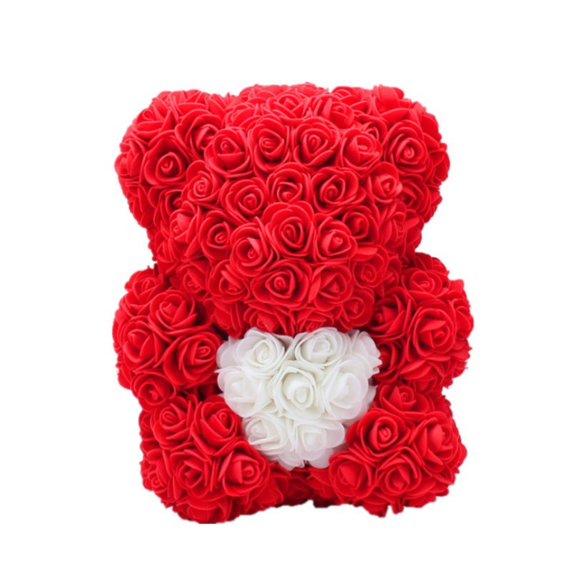 Charm and Love in Every Hug: 25cm Rose Teddy Bear for Valentine's Day