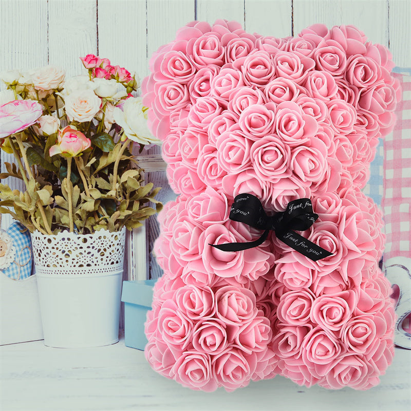 Charm and Love in Every Hug: 25cm Rose Teddy Bear for Valentine's Day