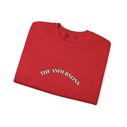 Personalized Family Name Christmas Sweatshirt 2026 – Printed Varsity Crewneck, Custom Family Christmas Gift