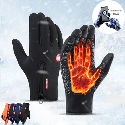 Winter Touch Screen Motorcycle Gloves Waterproof Warm Fleece Riding Gloves Perfect Holiday Gift for Men & Women