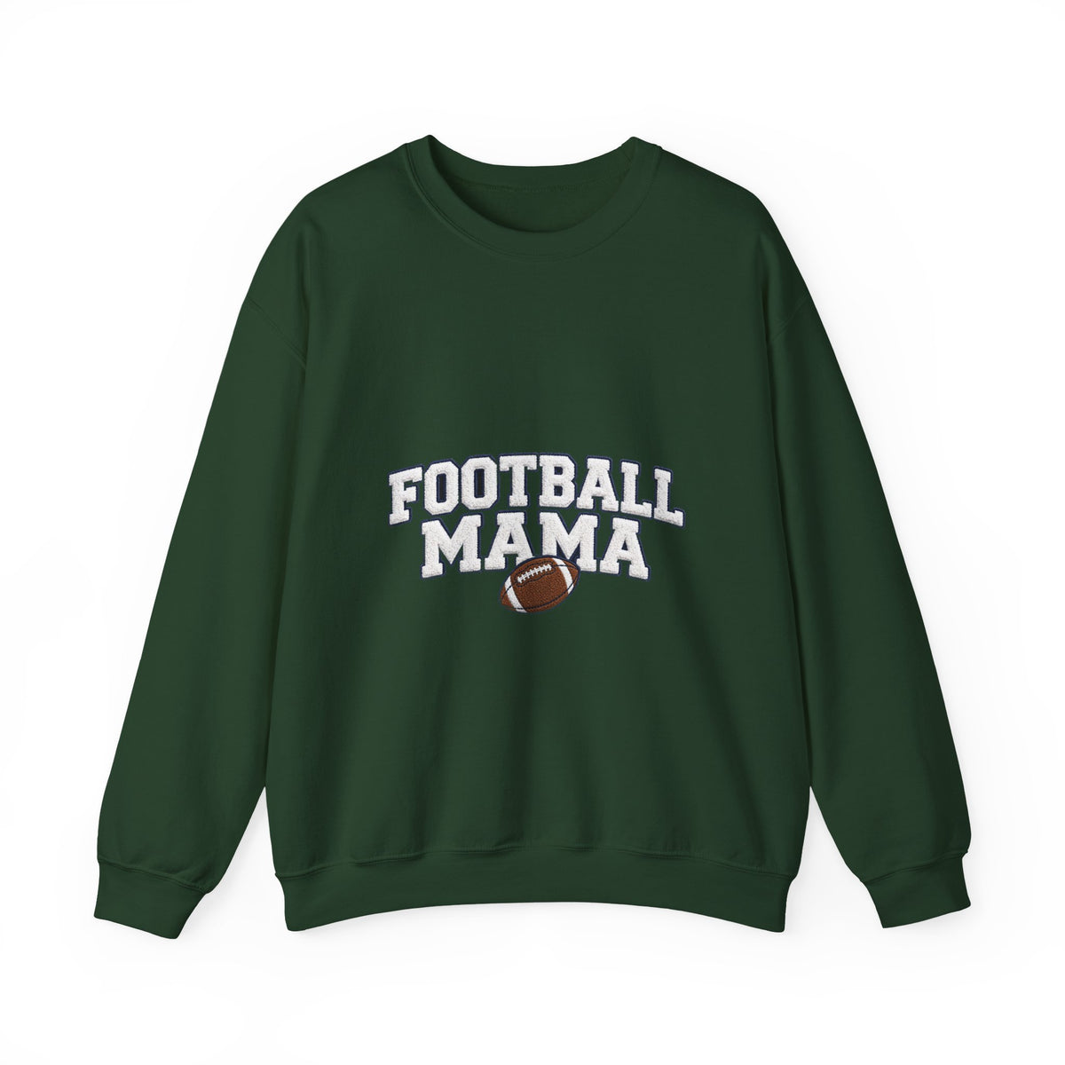 Football Mama Sweatshirt – Game Day Puff Letter Crewneck for Sports Moms