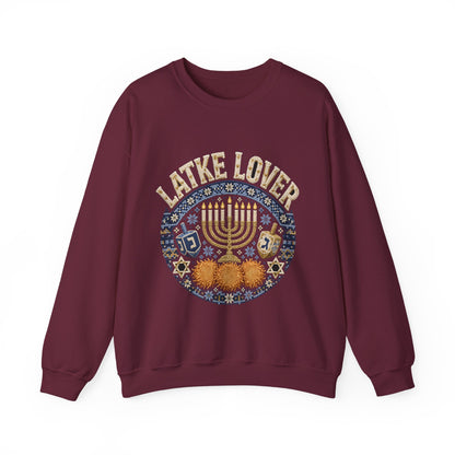 Latke Lover Hanukkah Sweatshirt – Funny Jewish Holiday Crewneck