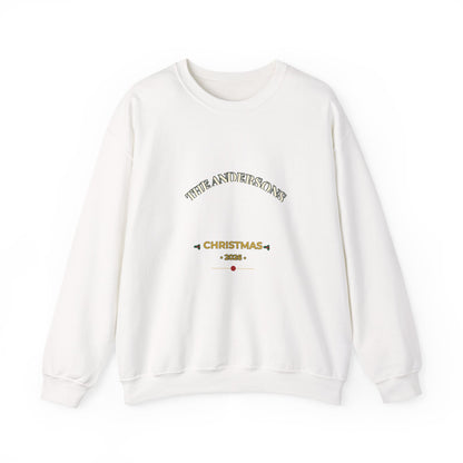 Personalized Family Name Christmas Sweatshirt 2026 – Printed Varsity Crewneck, Custom Family Christmas Gift