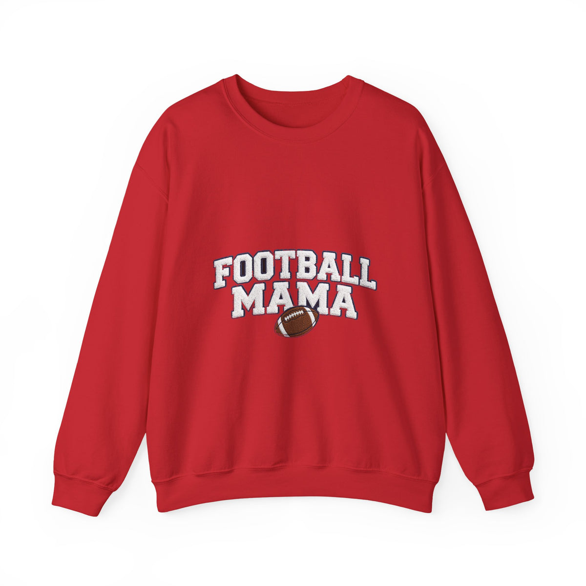 Football Mama Sweatshirt – Game Day Puff Letter Crewneck for Sports Moms