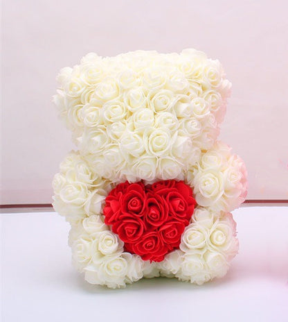 Charm and Love in Every Hug: 25cm Rose Teddy Bear for Valentine's Day