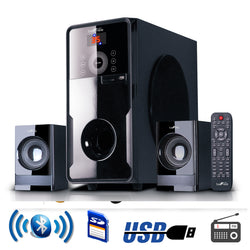 beFree Sound 2.1 Channel Bluetooth Surround Sound System - 6.5" Amplifier & Dual 3" Speakers, High-Power 40W Output