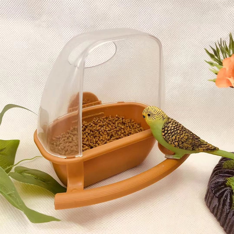 Bird Cage Feeder: Hanging Water Bowl & Food Container