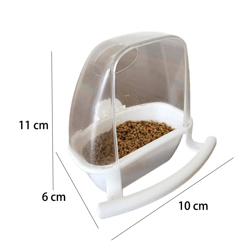 Bird Cage Feeder: Hanging Water Bowl & Food Container