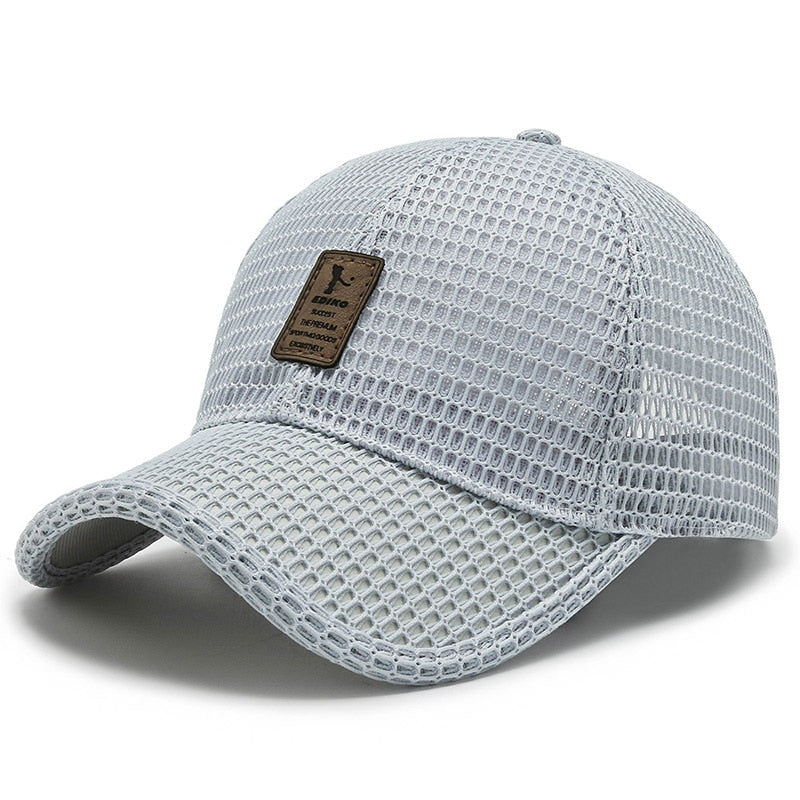 Summer Mesh Baseball Cap for Men and Women: Trucker-Style Mesh Hat for Outdoor Sports and Running