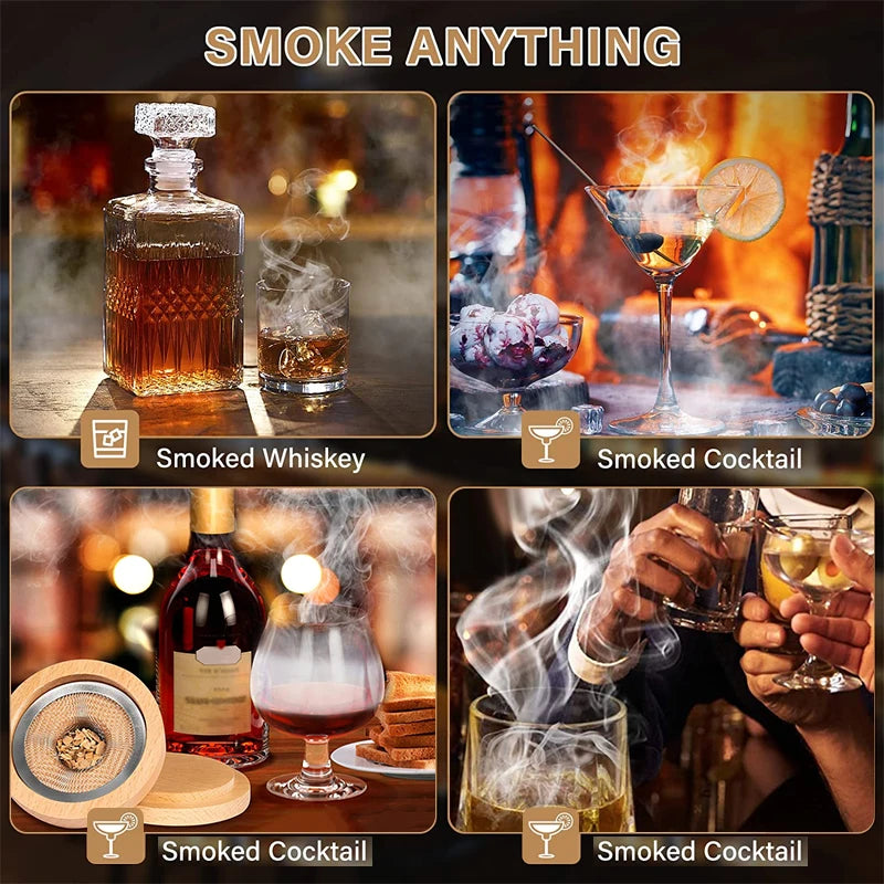 Cocktail Smoker Kit for Father's Day 2024: 8 Flavors - Unique Gift for Whiskey and Cheese Lovers
