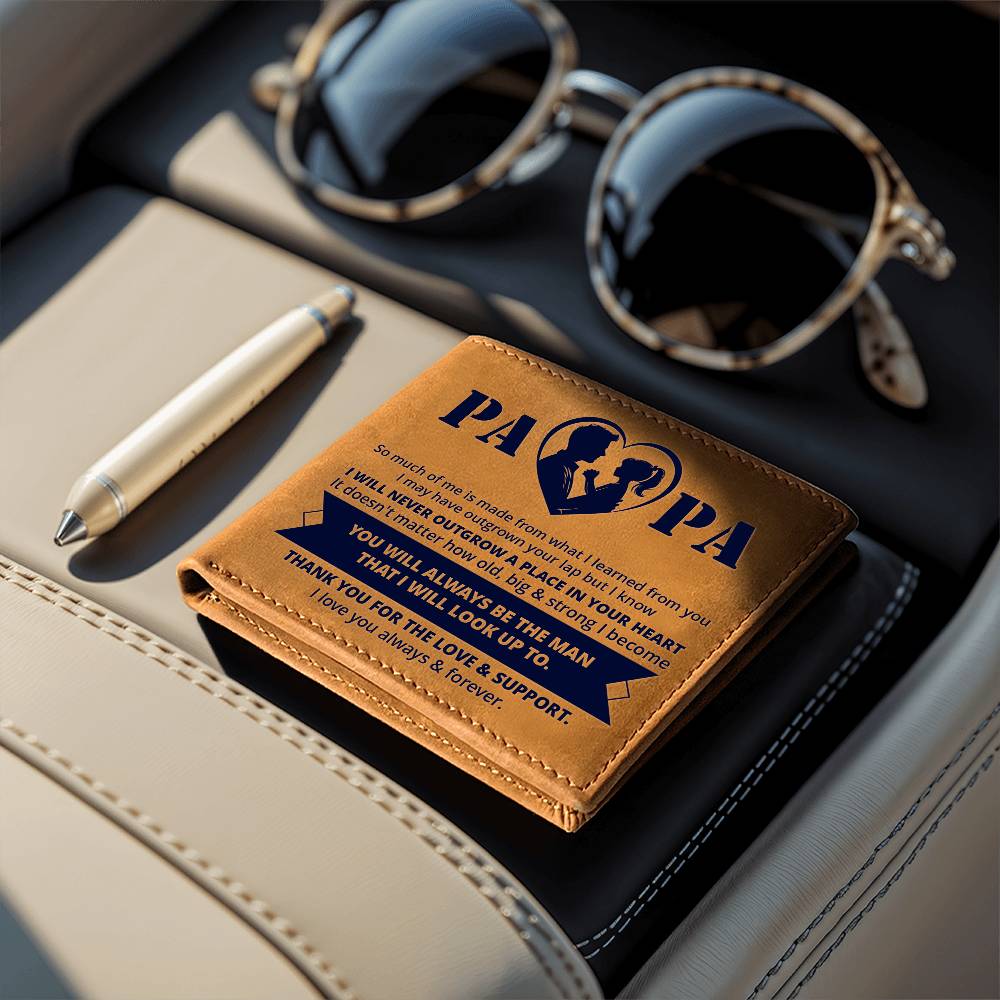 Stylishly Secure: A Father's Day Tribute with our Custom Made Graphic Leather Wallet