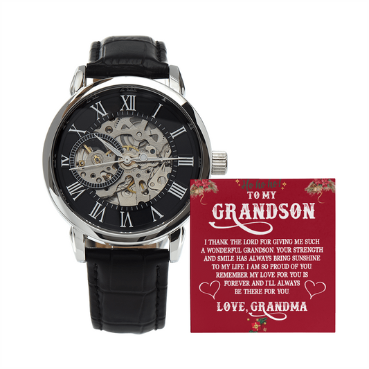 Christmas Openwork Watch for Grandson Heartfelt Gift from Grandma