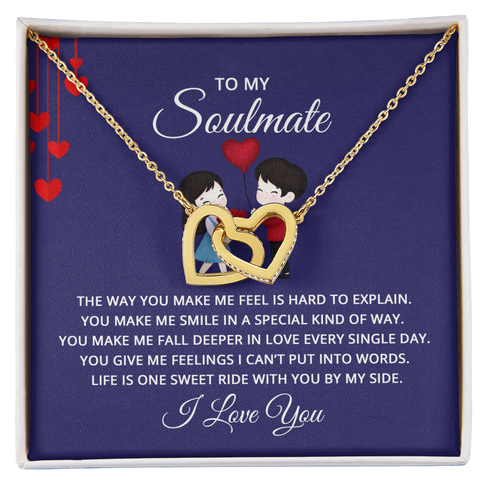 Interlocking Hearts Necklace 💕 Perfect Valentine’s Day Gift for Her - Dsflair