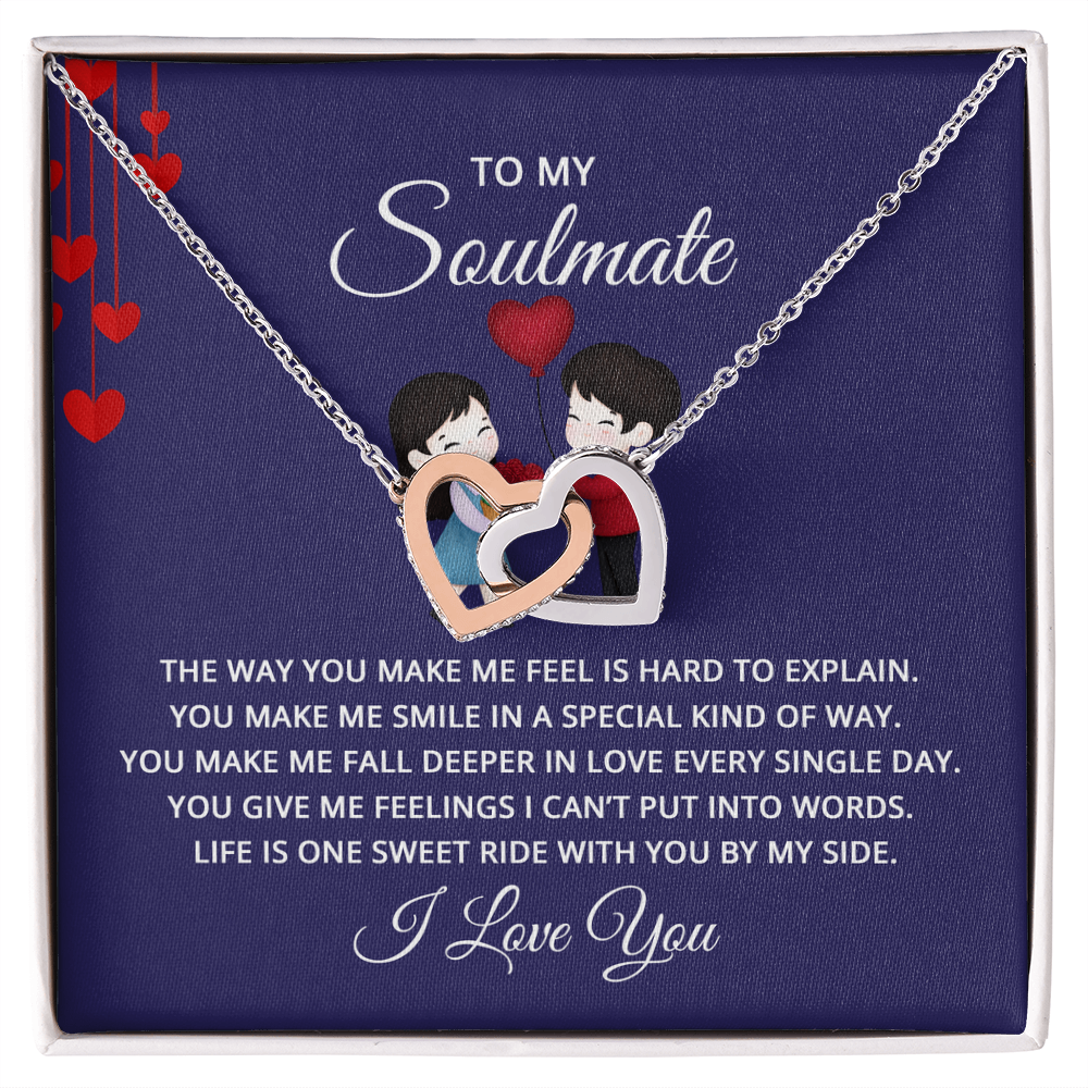 Interlocking Hearts Necklace 💕 Perfect Valentine’s Day Gift for Her - Dsflair