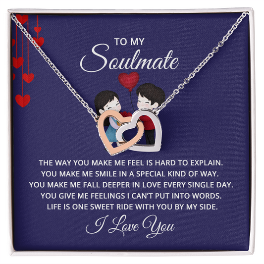 Interlocking Hearts Necklace 💕 Perfect Valentine’s Day Gift for Her - Dsflair