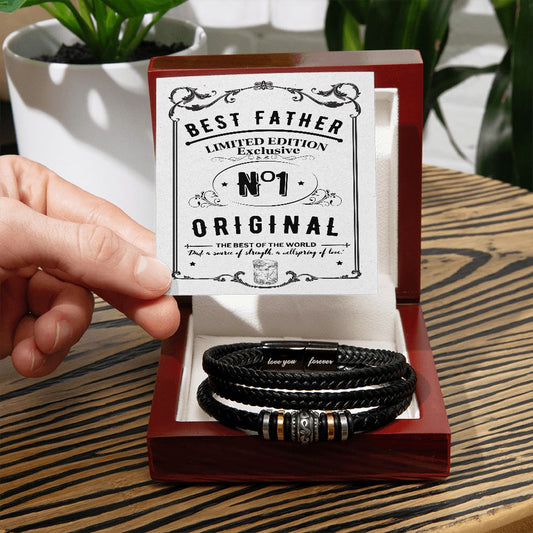 Engraved 'Love You Forever' Bracelet for Father - Personalized Gift