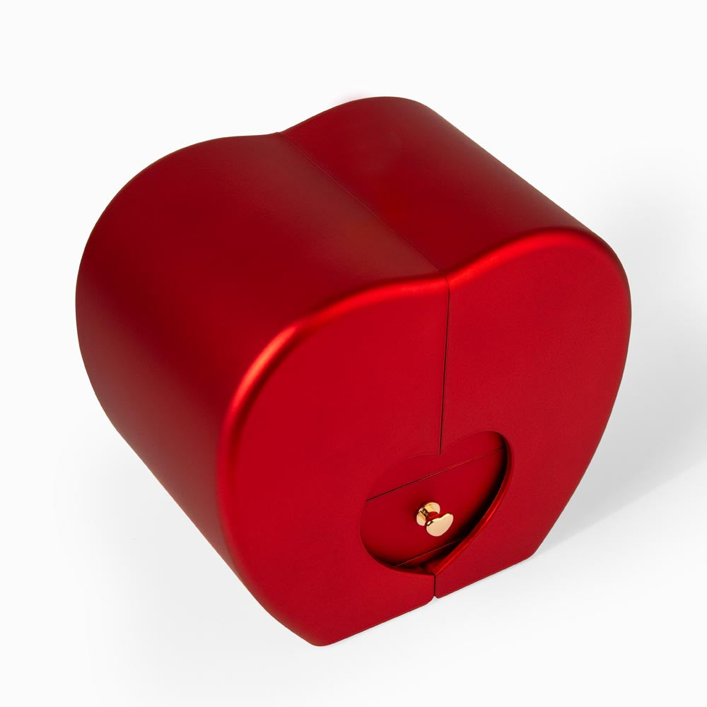 Valentine's Day Forever Love Necklace – Romantic Gift in Red Heart Rose Box - Dsflair