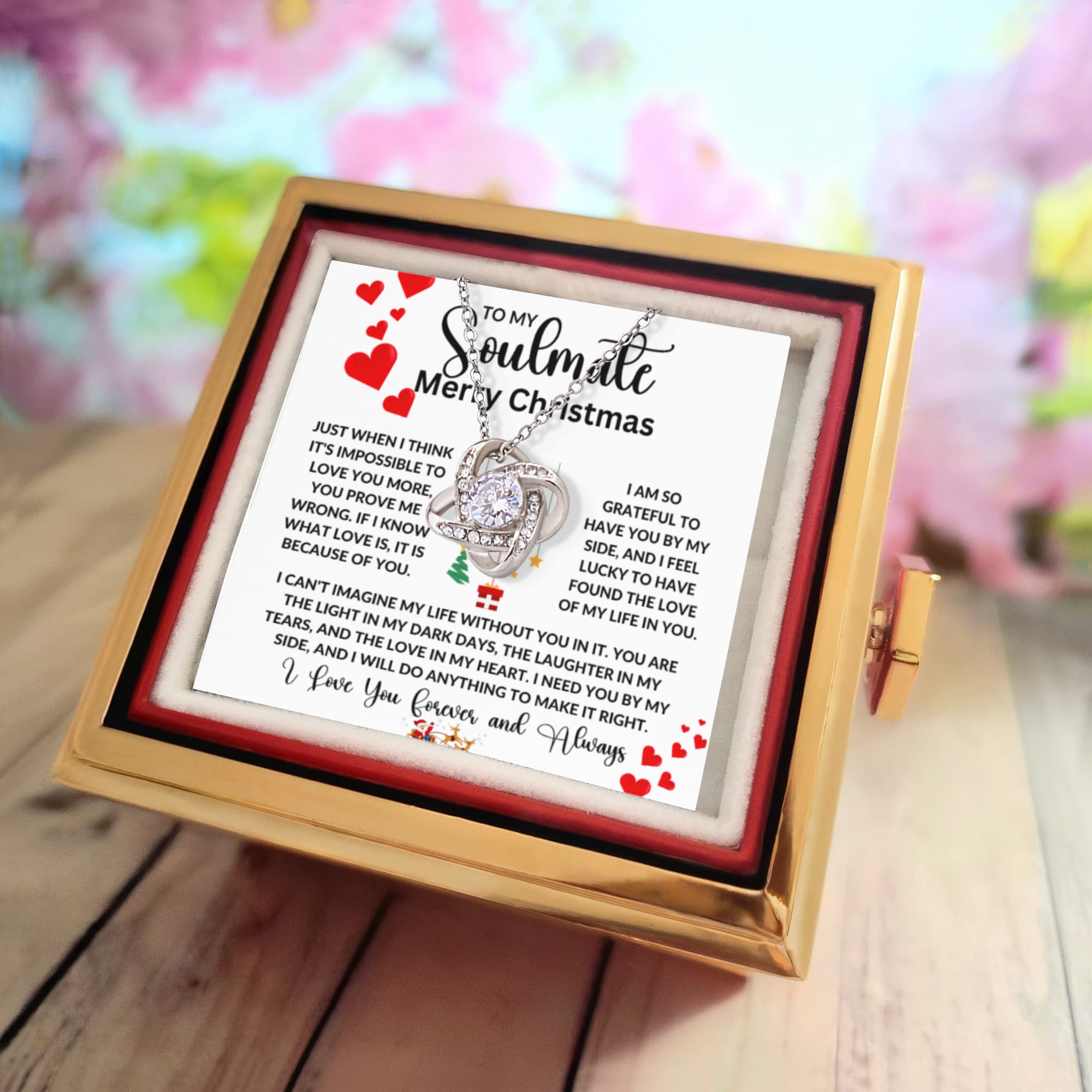 Love Knot with Rotating Rose Gift Box meticulously preserved rose that never fades - Dsflair