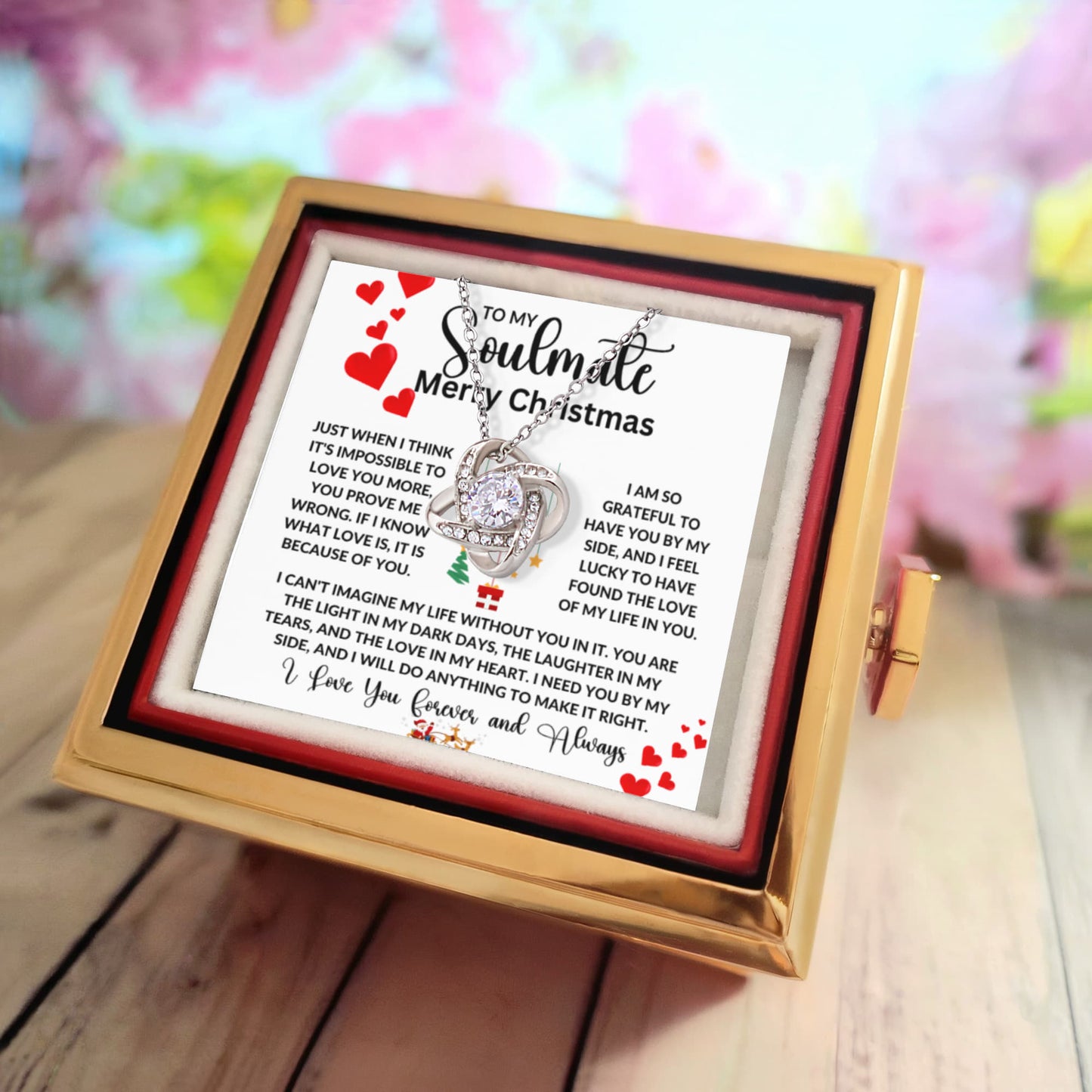 Love Knot with Rotating Rose Gift Box meticulously preserved rose that never fades - Dsflair