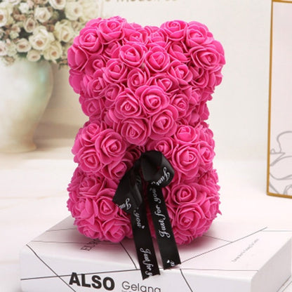 Charm and Love in Every Hug: 25cm Rose Teddy Bear for Valentine's Day