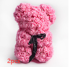 Charm and Love in Every Hug: 25cm Rose Teddy Bear for Valentine's Day