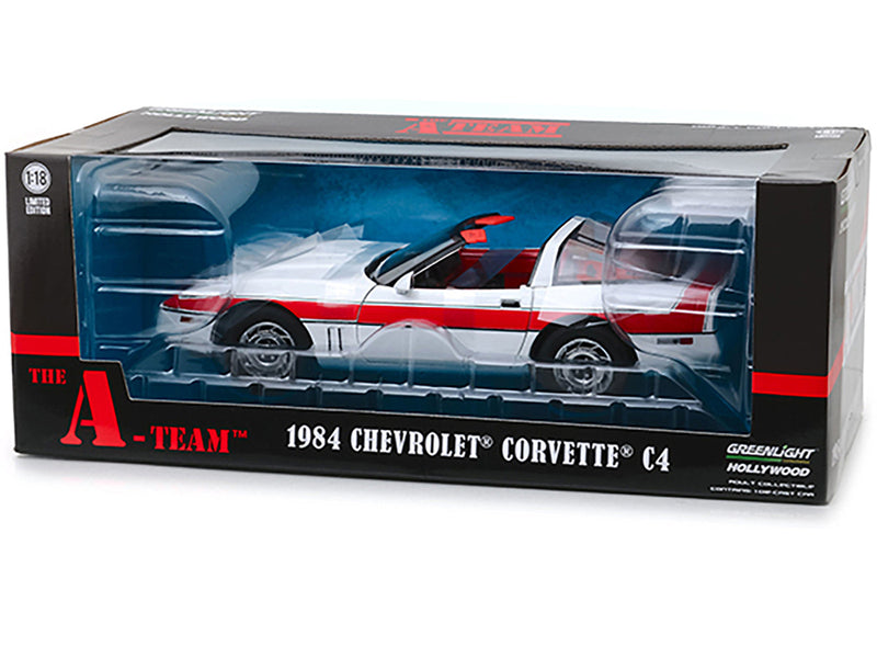 1984 Chevrolet Corvette C4 Convertible "The A-Team" TV Series 1/18 Diecast Model Car by Greenlight - Limited Edition