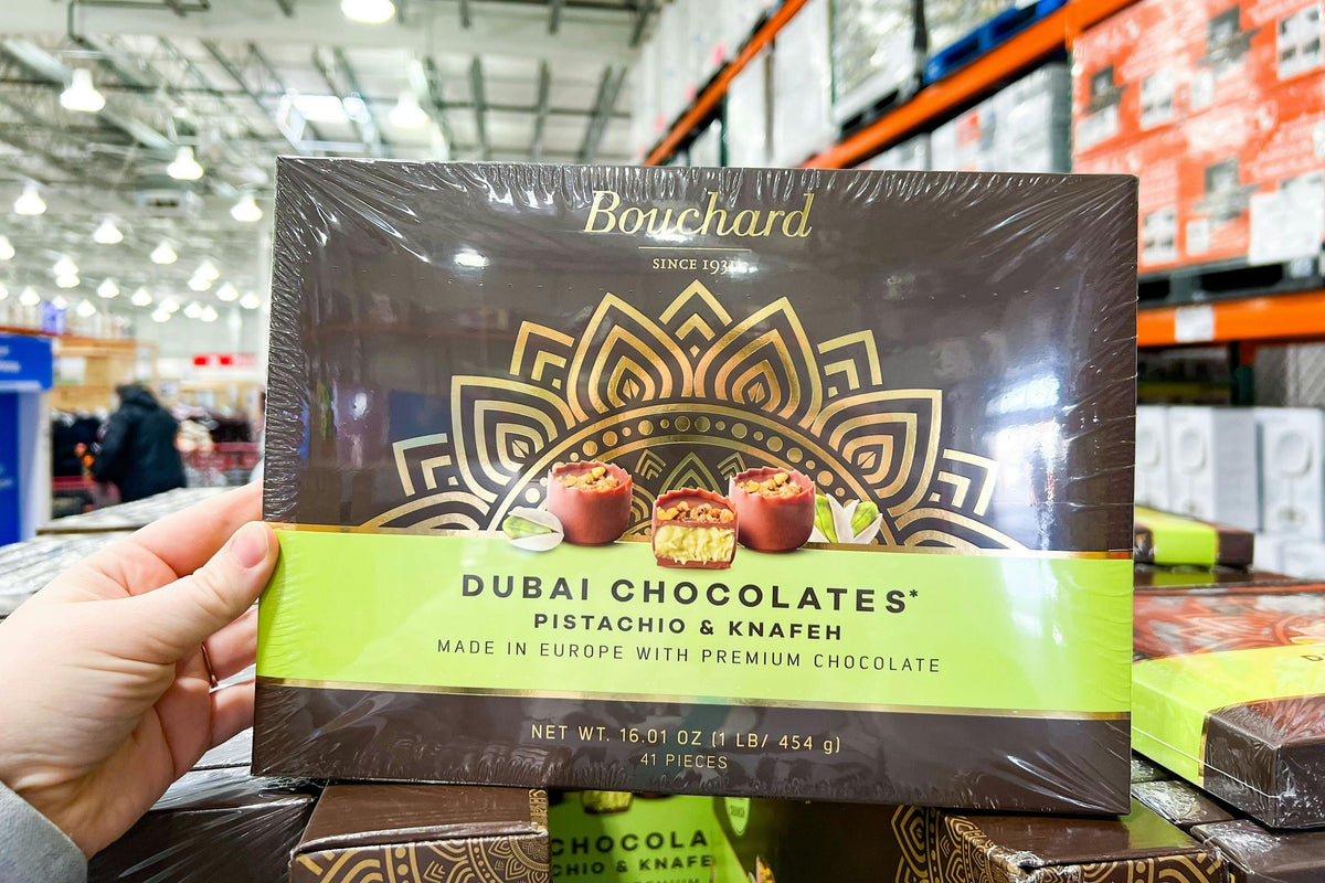 Bouchard Dubai Chocolates pistachio and knafeh gift box