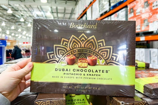 Bouchard Dubai Chocolates pistachio and knafeh gift box
