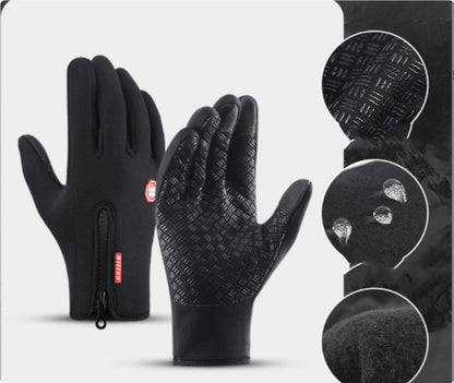 Winter Touch Screen Motorcycle Gloves Waterproof Warm Fleece Riding Gloves Perfect Holiday Gift for Men & Women