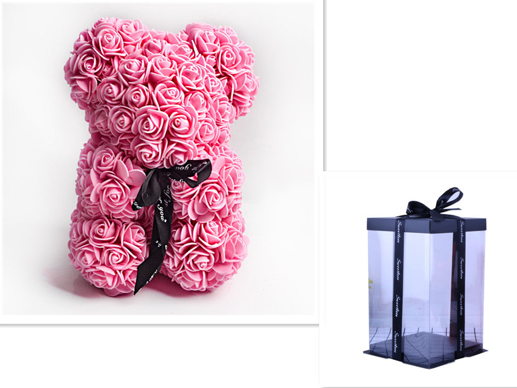 Charm and Love in Every Hug: 25cm Rose Teddy Bear for Valentine's Day