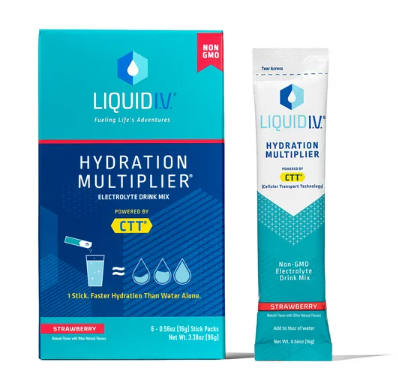 Liquid I.V. Hydration Multiplier Electrolyte Powder Packet Drink Mix;  Strawberry;  6 Ct