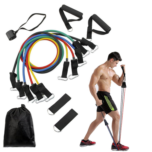 11 Pieces Resistance Bands Set Exercise Bands -  Flair 