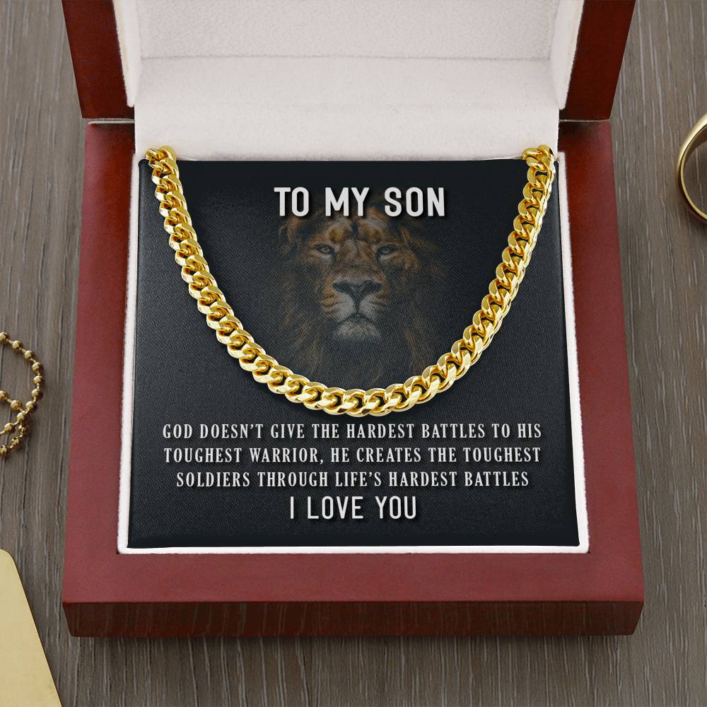 To My Son - Cuban Link Chain Necklace -  Flair 