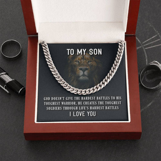 To My Son - Cuban Link Chain Necklace -  Flair 