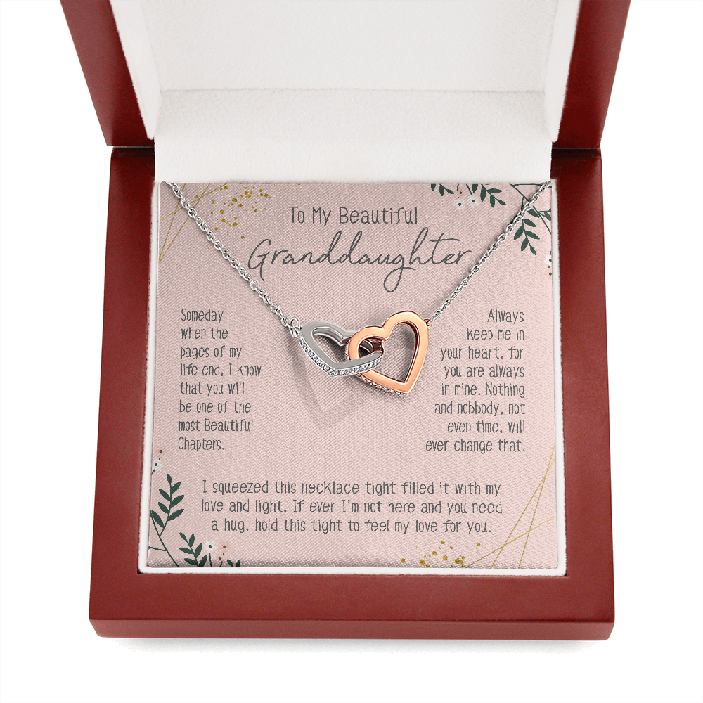 To My Granddaughter - Interlocking Hearts Necklace -  Flair 
